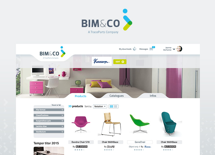 Site web internet BIM design logo